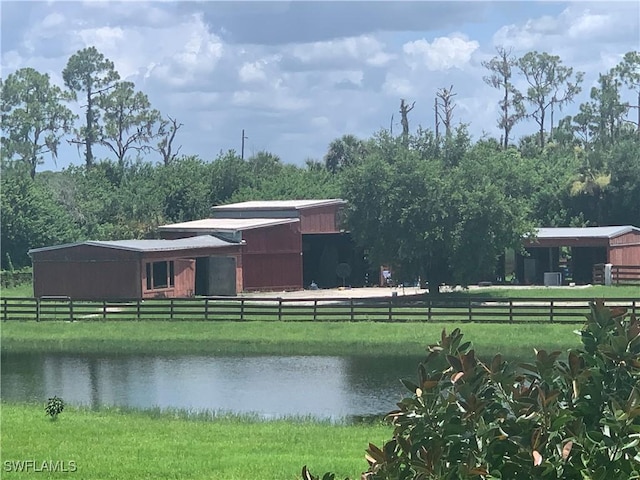 water view with fence