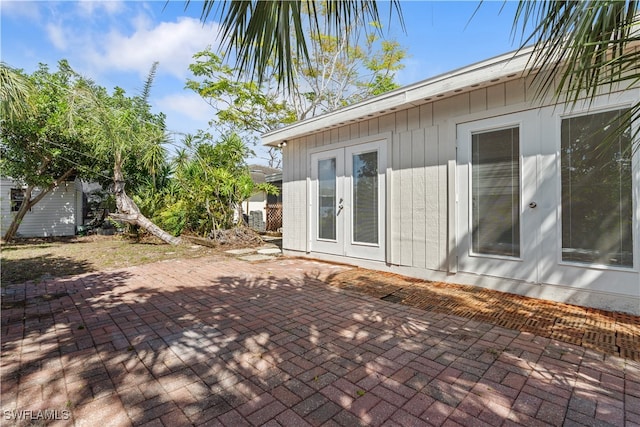 view of patio / terrace featuring french doors