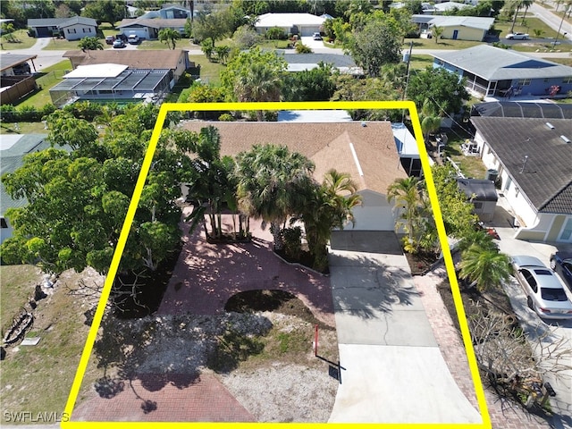 birds eye view of property featuring a residential view