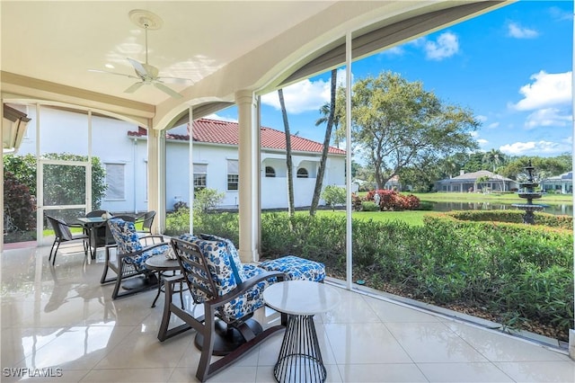 view of sunroom / solarium