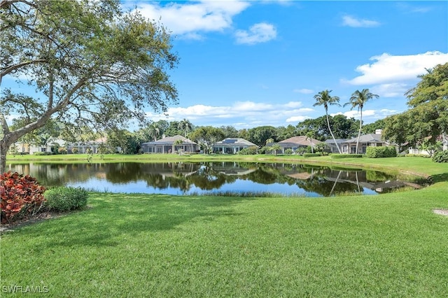 property view of water featuring a residential view