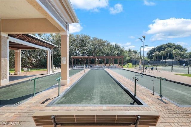 view of pool featuring a pergola