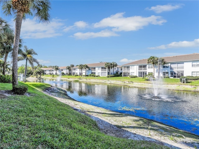 view of water feature featuring a residential view