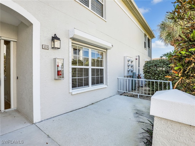 view of property exterior featuring stucco siding