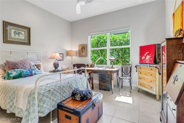 28589 Wharton Dr, Bonita Springs, FL 34135 - bedroom with a ceiling fan and light tile patterned floors