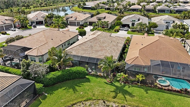 28589 Wharton Dr, Bonita Springs, FL 34135 - bird's eye view with a water view and a residential view