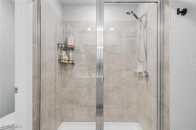 full bathroom with a stall shower