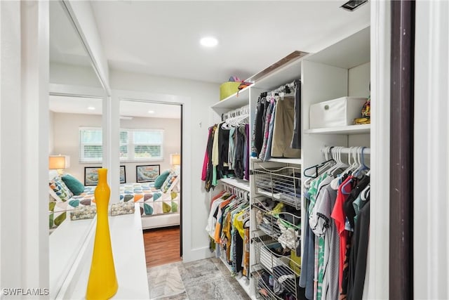 view of walk in closet