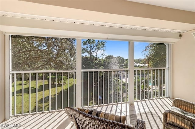 view of sunroom / solarium