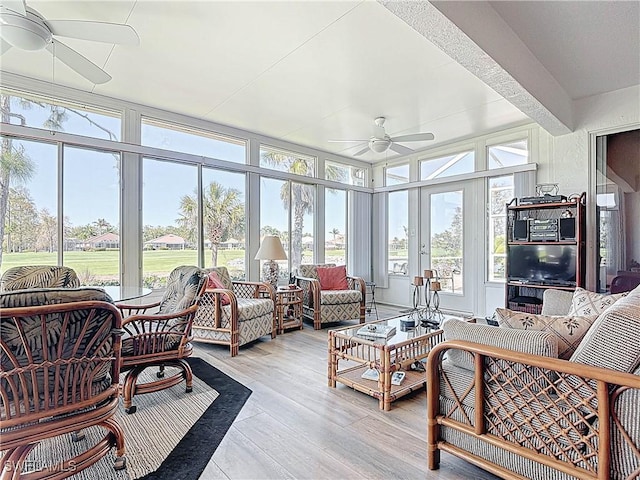 3519 Barnstable Ct, North Fort Myers, FL 33917 - sunroom / solarium with french doors and wood finished floors