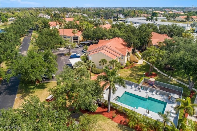 bird's eye view featuring a residential view