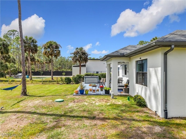 view of yard with a patio area