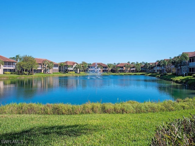 property view of water featuring a residential view