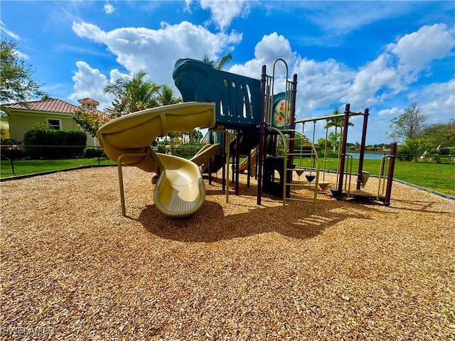 community playground with fence