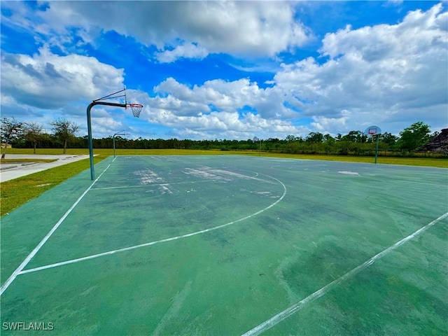 view of sport court featuring community basketball court