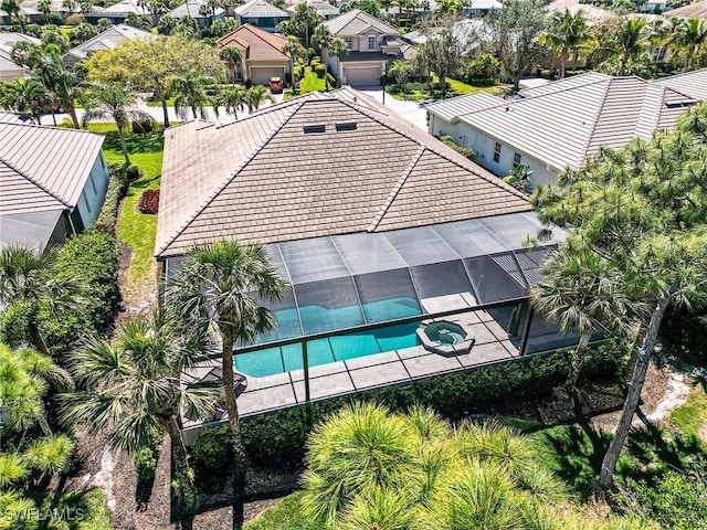 drone / aerial view featuring a residential view