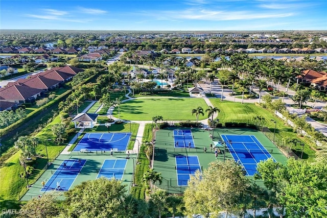 aerial view featuring a residential view