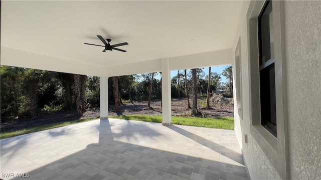 view of patio / terrace featuring a ceiling fan