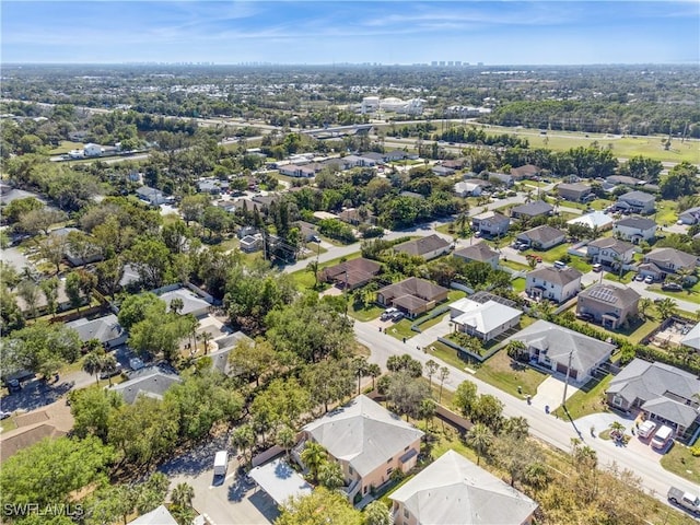 drone / aerial view with a residential view