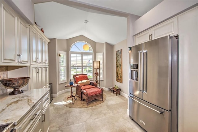 12488 Kelly Pine Ct, Fort Myers, FL 33908 - sitting room with baseboards and lofted ceiling