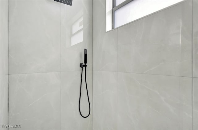 room details with tiled shower