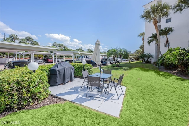 exterior space with area for grilling