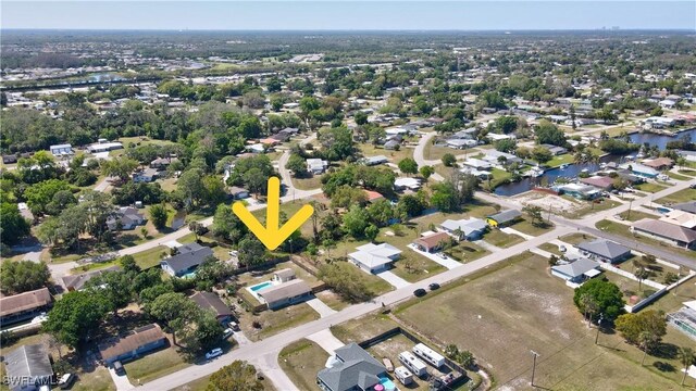 birds eye view of property featuring a residential view