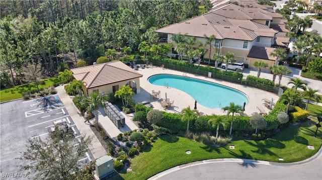 birds eye view of property