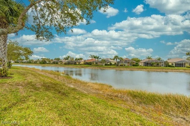 property view of water featuring a residential view