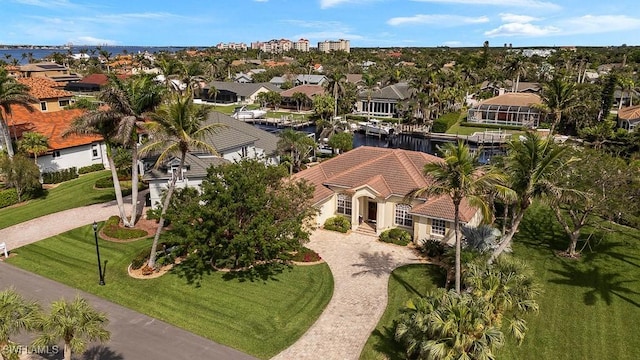 bird's eye view with a residential view