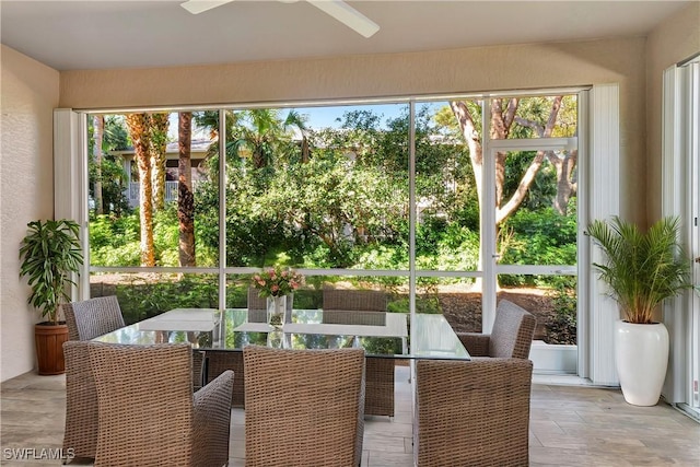 view of sunroom