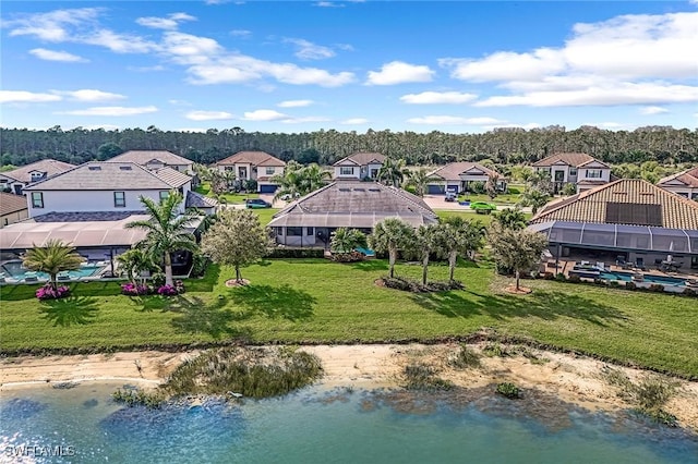 drone / aerial view featuring a residential view