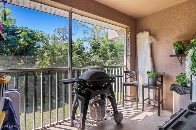 view of sunroom