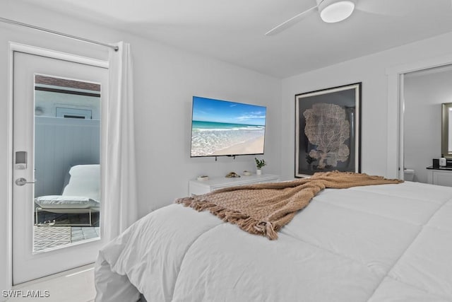 bedroom with a ceiling fan