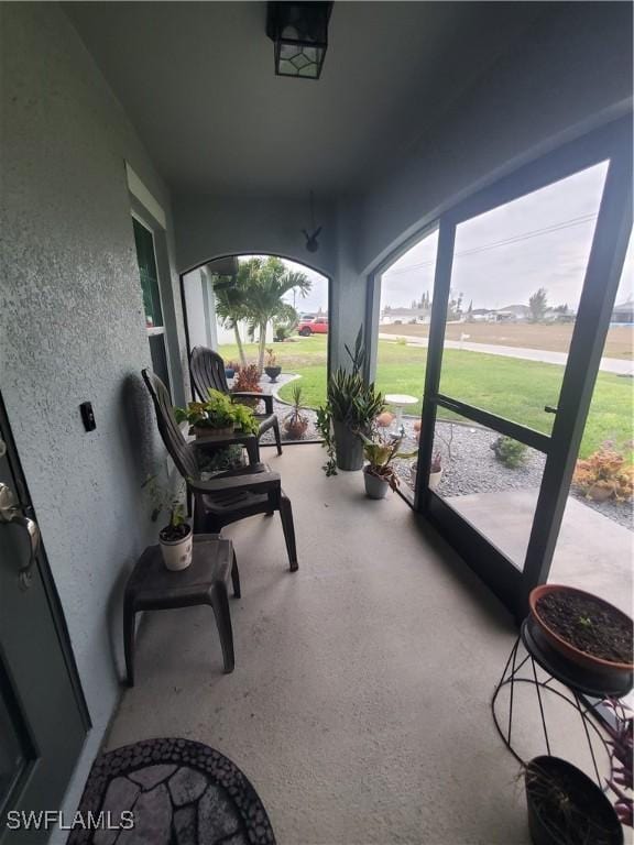 view of sunroom