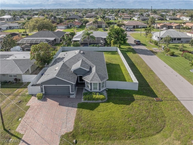 drone / aerial view featuring a residential view