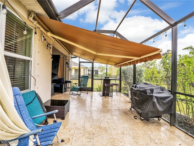 view of sunroom