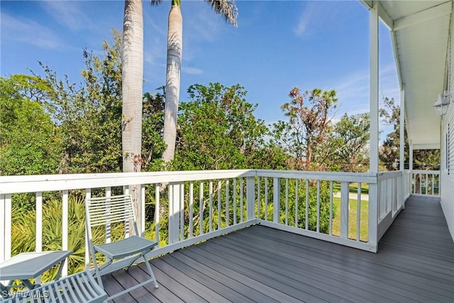 view of wooden deck