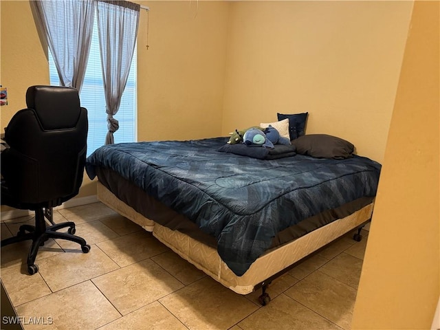 view of tiled bedroom