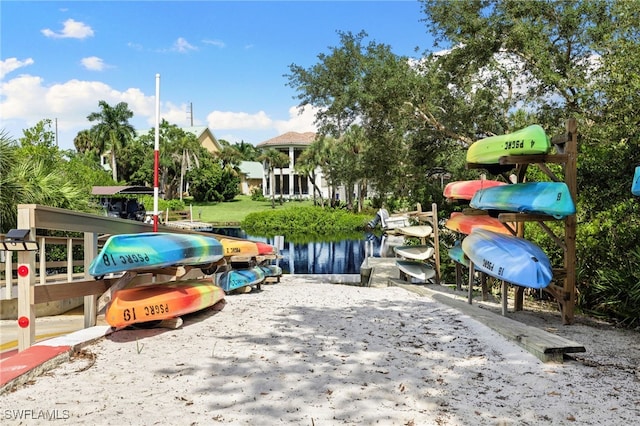 view of property's community featuring a water view