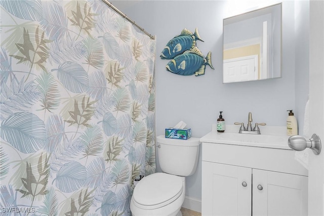 full bath with vanity and toilet