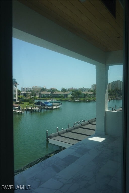 888 Banyan Ct, Marco Island, FL 34145 - dock area with a water view