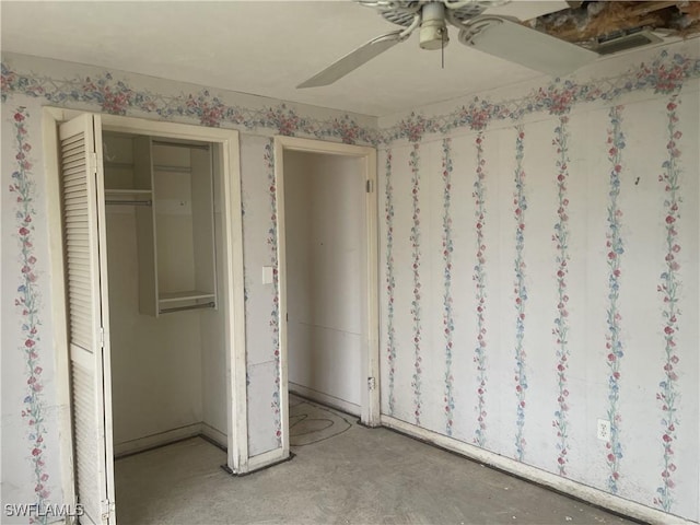 545 Boulder Dr, Sanibel, FL 33957 - unfurnished bedroom with a closet and a ceiling fan