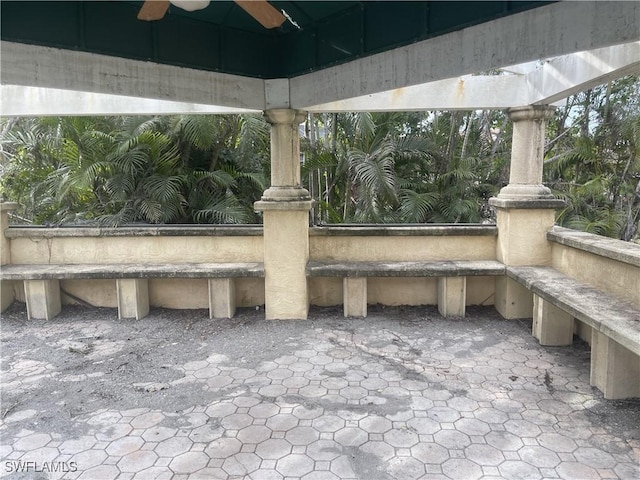 545 Boulder Dr, Sanibel, FL 33957 - view of patio / terrace featuring a ceiling fan