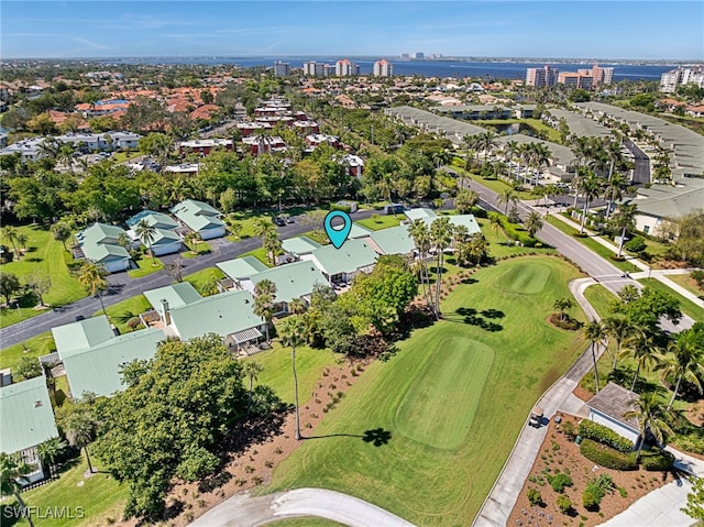 drone / aerial view with a residential view