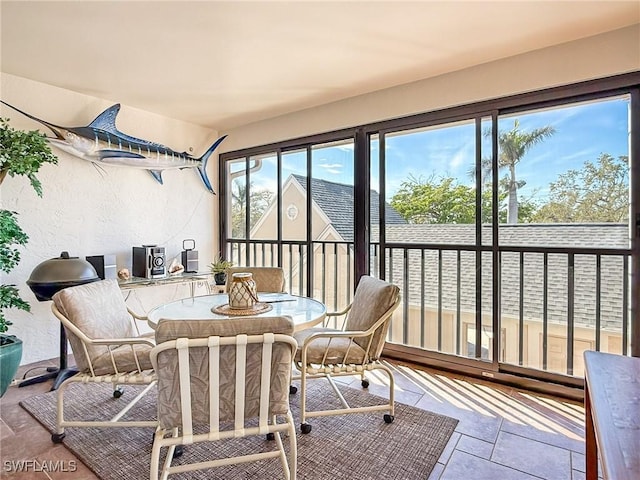 view of sunroom