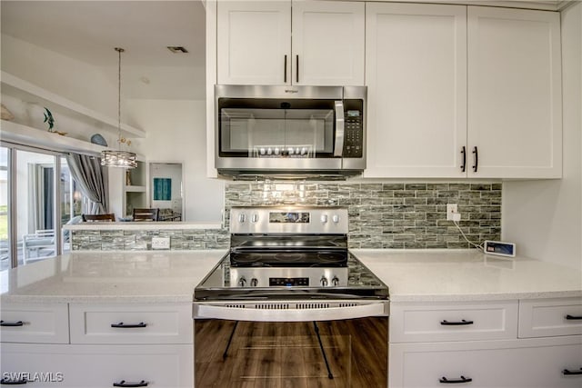 kitchen featuring white cabinets and stainless steel appliances