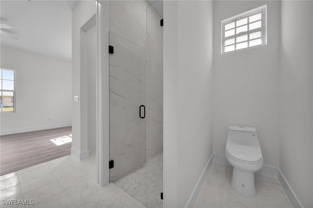 3109 11th St W, Lehigh Acres, FL 33971 - full bath with baseboards, plenty of natural light, and marble finish floor
