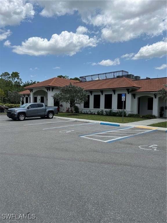 view of uncovered parking lot