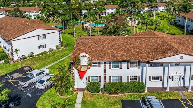 birds eye view of property featuring a residential view